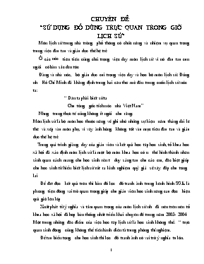 Đề tài Sử dụng đồ dùng trực quan trong giờ lịch sử